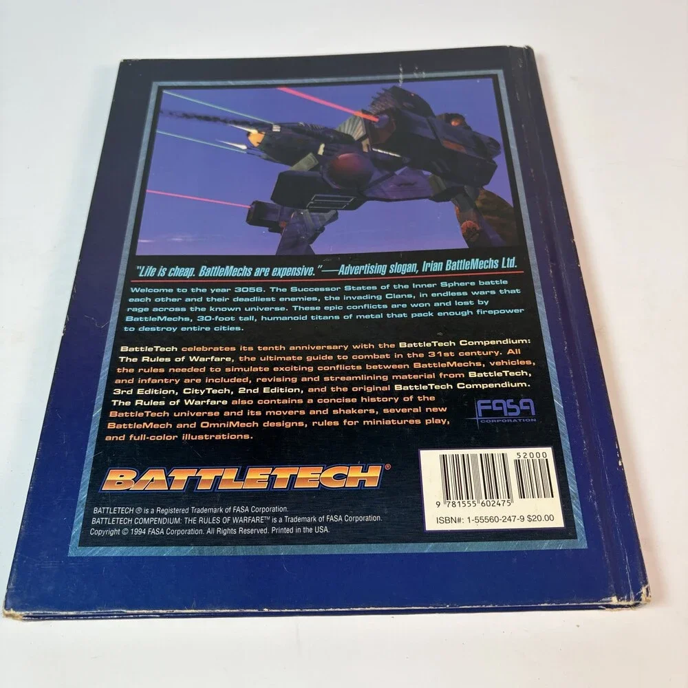 BattleTech Compendium: The Rules of Warfare FASA Hardcover 1994 Tabletop RPG